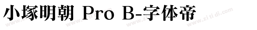 小塚明朝 Pro B字体转换